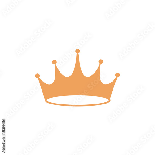 lint art crown vector with intricate filigree details, sparkling gemstones, and symmetrical design — white background, clean outline, flat style"