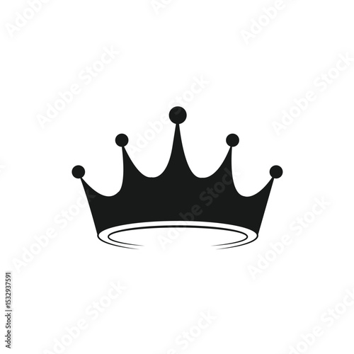Minimalist king's crown vector, modern style