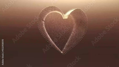 golden heart on a dark background
