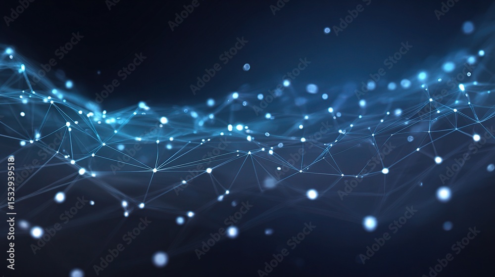 Obraz premium Abstract Technology Background with Communication Lines and Dots