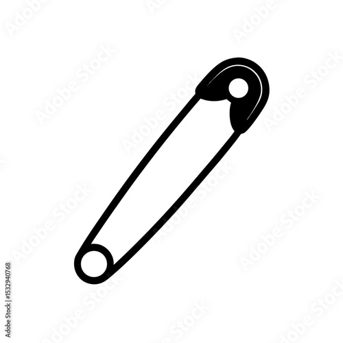 safety pin icon on white background  .svg