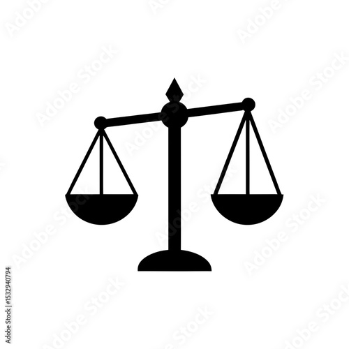 scales of justice icon on white background  .svg