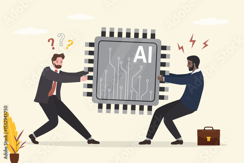 Semiconductor and computer chip supply chain shortage due to trade wars and high tariffs, electronics manufacturing problem concept,