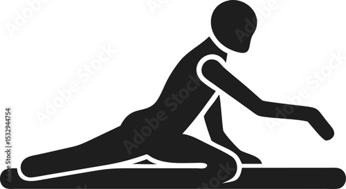 silhouette of a woman exercising