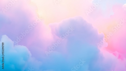 Pastel Dream Soft Hues of Pink, Blue, and Purple Clouds