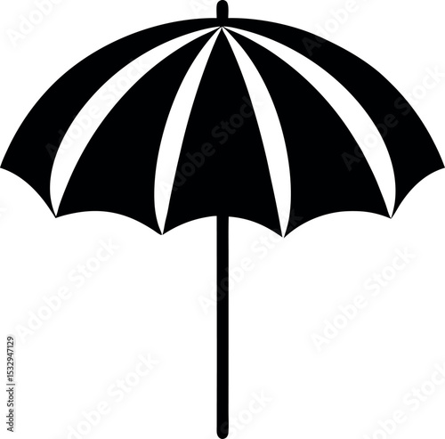 beach umbrella isolated on white background