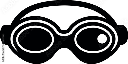 Swimming goggles safety glasses vector illustration