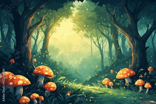 fairy tale scene vector