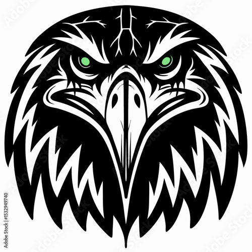 Tribal Eagle Head Illustration