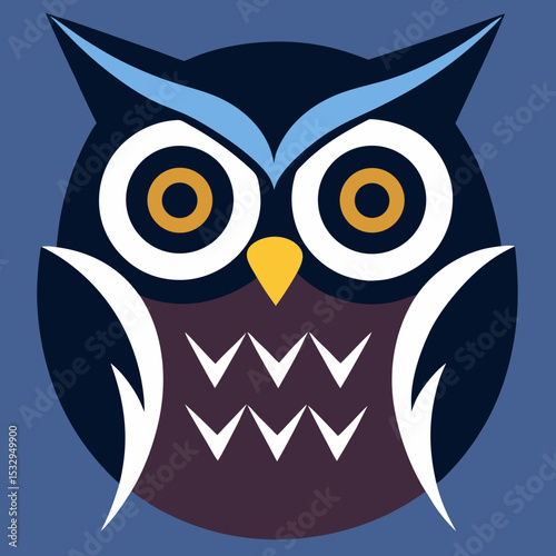 Stylized Angry Owl Illustration