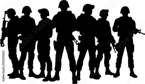  American military, army, Soldiers Vector Silhouette bundle