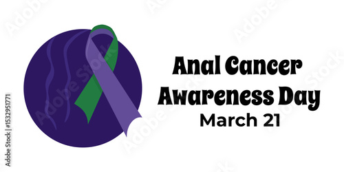 Anal Cancer Awareness Day, horizontal poster, banner or flyer about health