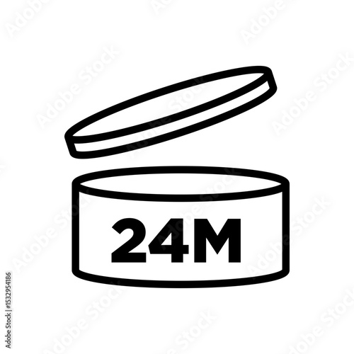 24M Period after opening symbol stock vector ICON