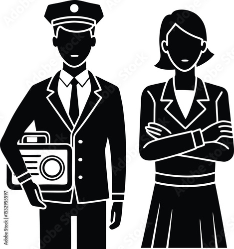 Military Man and Woman Holding Certificate Together in Uniform