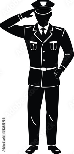 Young Male Soldier Standing Alone in Army Uniform with Confidence