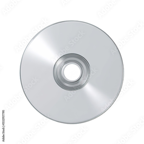 CD Media Disc on Transparent Background