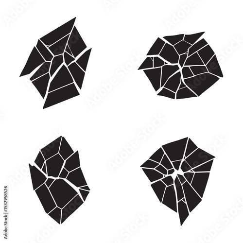Abstract geometric shapes in black and white a seamless design element