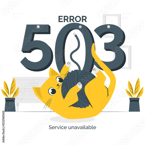 503 error service unavailable concept illustration