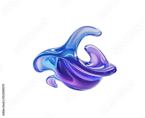 3D-rendered floating liquid blob in a smooth blue and purple gradient. Abstract organic shape with soft lighting, ideal for modern design, UI elements, branding, digital art, or tech backgrounds.

