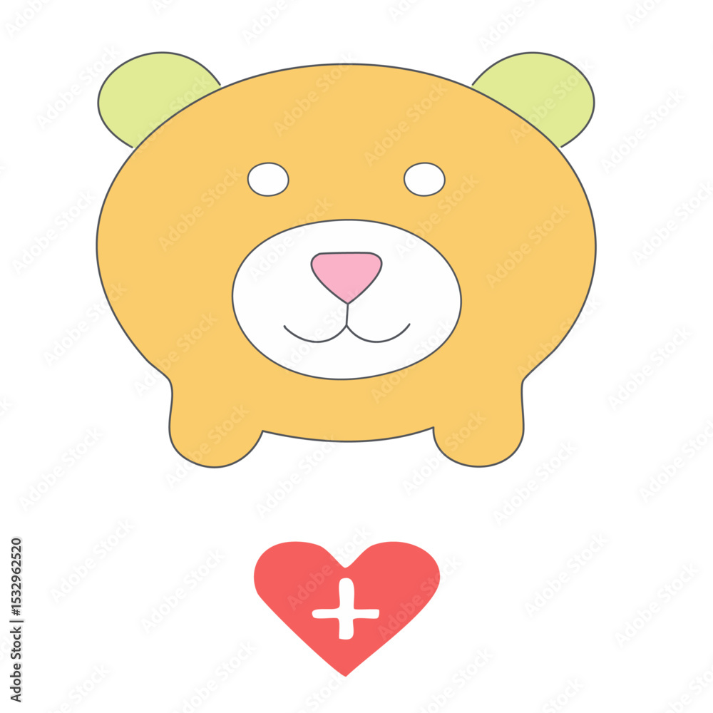 Fototapeta premium teddy bear with heart