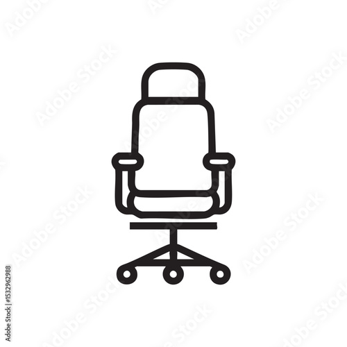 Modern office chair design for ergonomic comfort in workspaces vector illustration