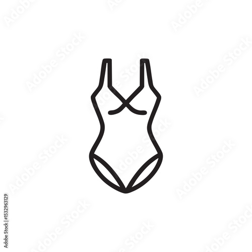 Stylish one piece swimsuit design for summer fashion trends vector illustration