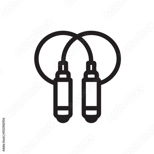 Jump rope for fitness and agility training sessions at home vector illustration