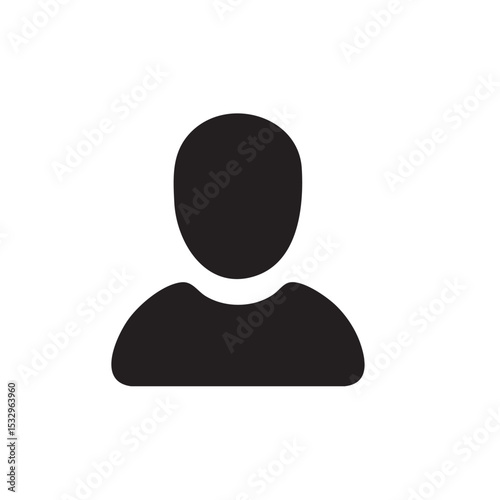 Simple outline of a faceless person in minimalist design style vector illustration