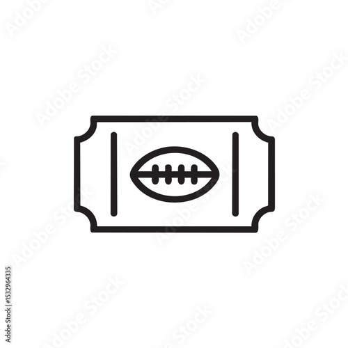 Football ticket design for sports event celebration and promotion vector illustration