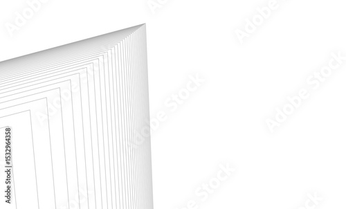 Architectural geometric background, abstract lines 3d