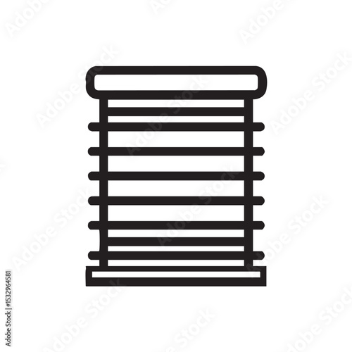 Modern window blind design for home decor and privacy vector illustration