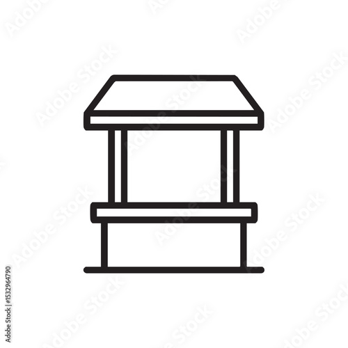 Simple design of a market stall for outdoor fairs and events vector illustration