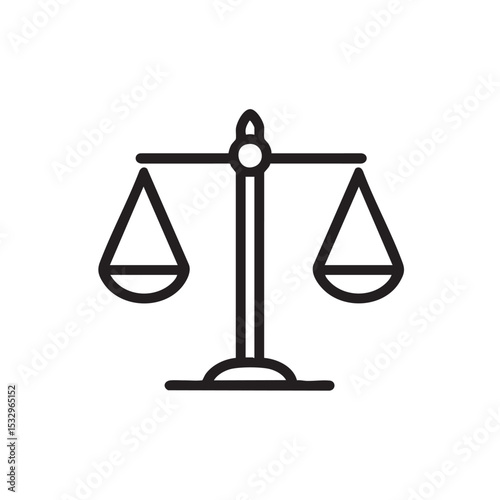 Concept of balance symbol representing justice and fairness in law vector illustration