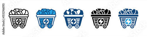 Coal icon sheet multiple style collection