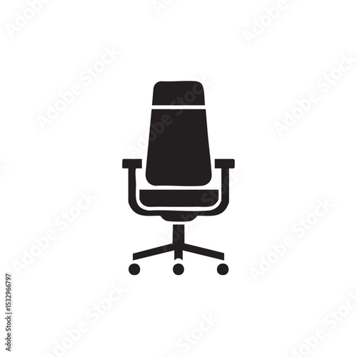 Modern office chair design suitable for ergonomic workspace vector illustration