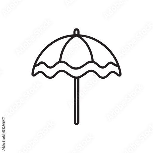 Beach umbrella for summer days at the seaside vector illustration