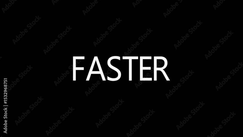 text animation title FASTER transparent background text animation title FASTER transparent background