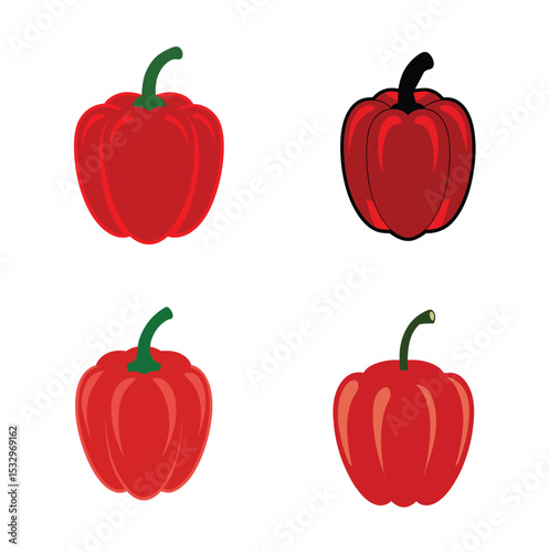 Red Capsicum Vector