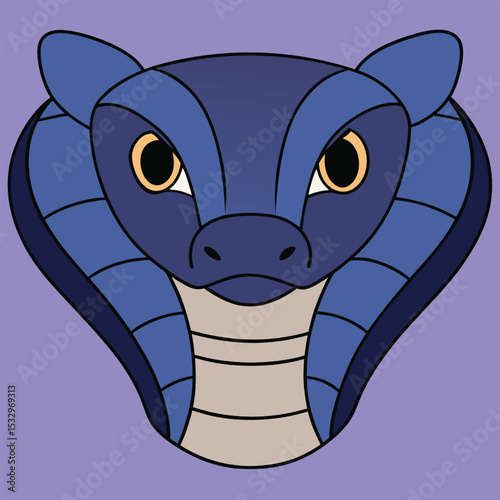 king cobra head colorful silhouette 