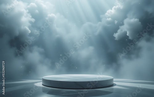 empty white background with clouds