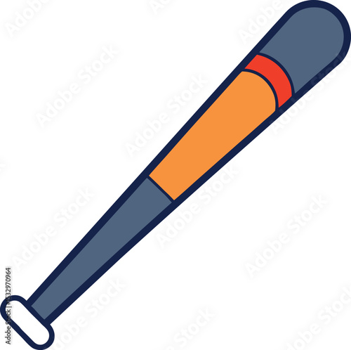 baseball bat icon on transparent background