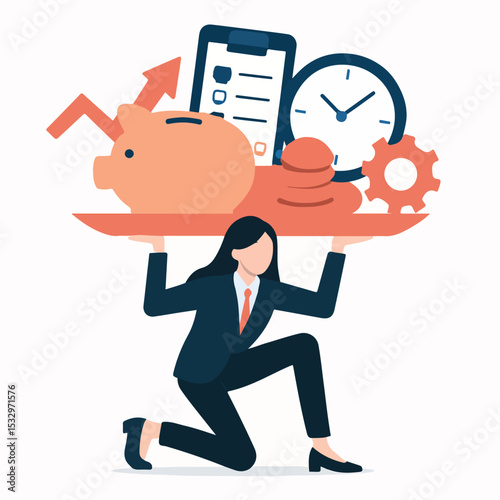 vector analogy of employee workload