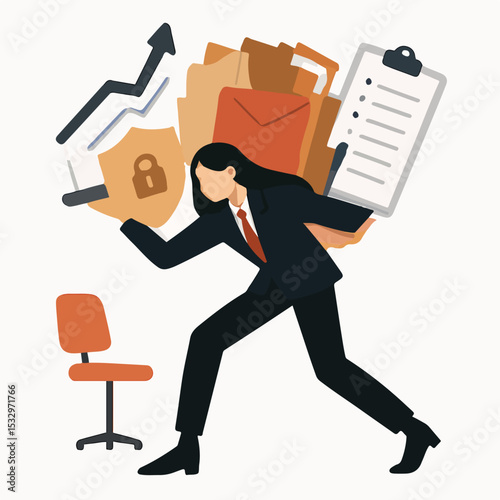 vector analogy of employee workload