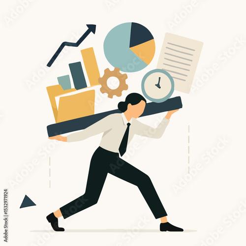 vector analogy of employee workload