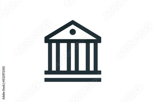 Simple icon of a government building with classic pillars