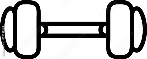 Silhouette of a dumbbell or kettlebell icon