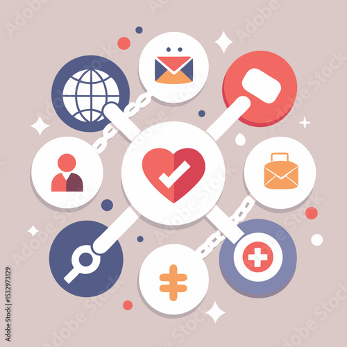 National Unfriend Day Vector with Unfollow Icon, Broken Heart and Social Symbols