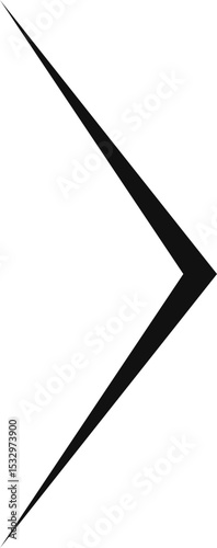 very long, thin triangle arrowhead with sharp points