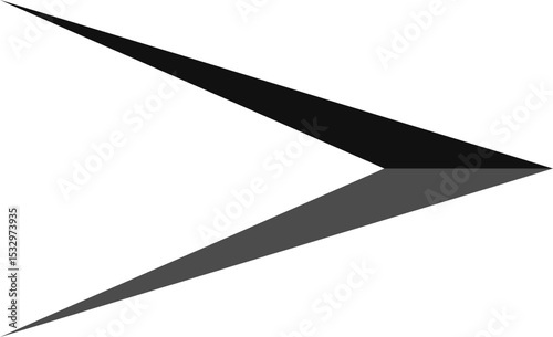 very long arrowhead with sharp geometric points