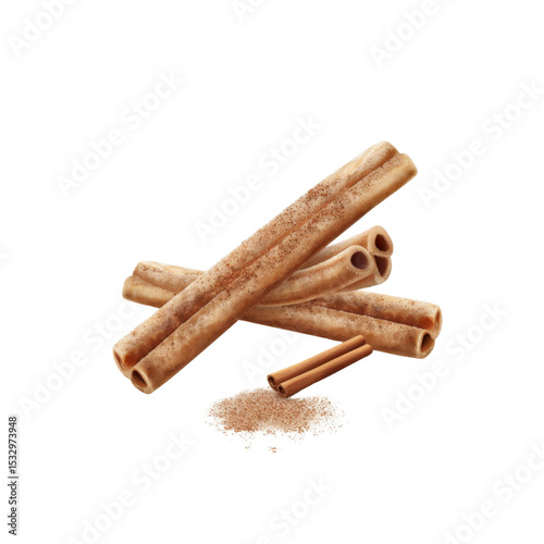 Delicious Cinnamon Sticks with Ground Cinnamon